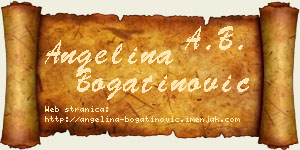 Angelina Bogatinović vizit kartica